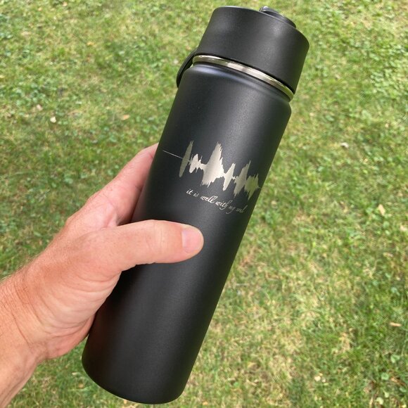 It Is Well With My Soul Soundwave 22oz Water Bottle - Picture 7 of 13